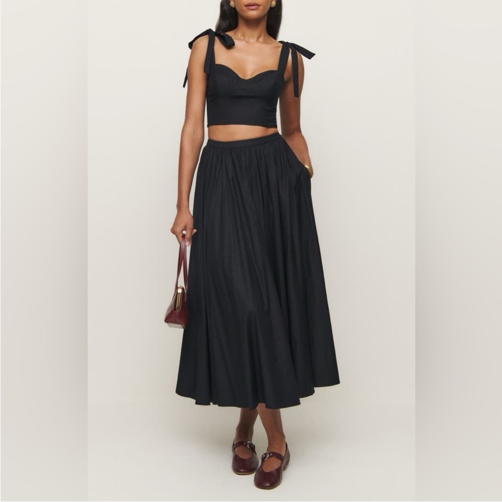 Reformation X Kacey Musgraves Magnolia Two Piece Black